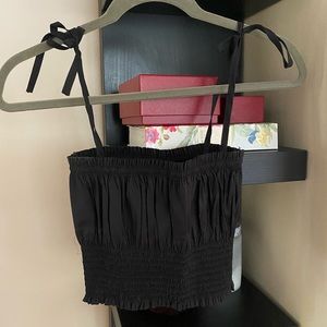 Daniella Bernstein Black Crop Top